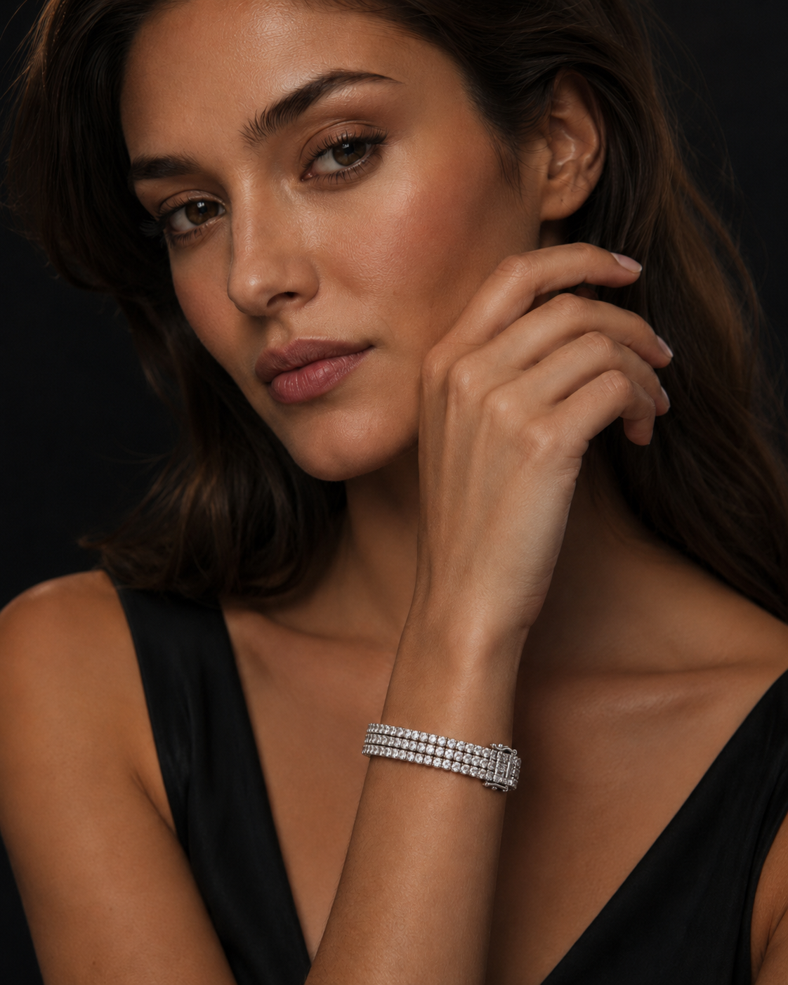 Aurelia Royale Classic Tennis Bracelet with Labgrown Diamond Accents