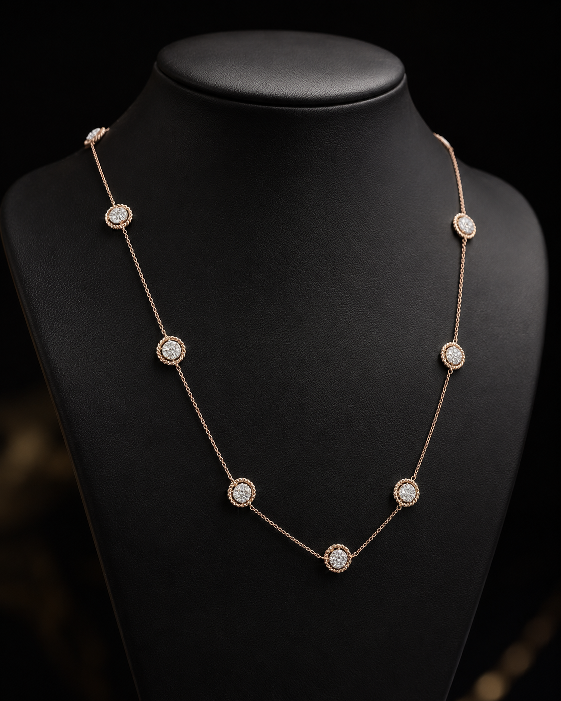 Aurelia Royale Minimal Gold Chain Necklace with Labgrown Diamond Accents