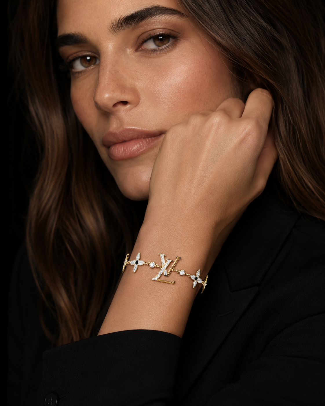 Aurelia Royale Designer Initial Bracelet with Labgrown Diamond Accents