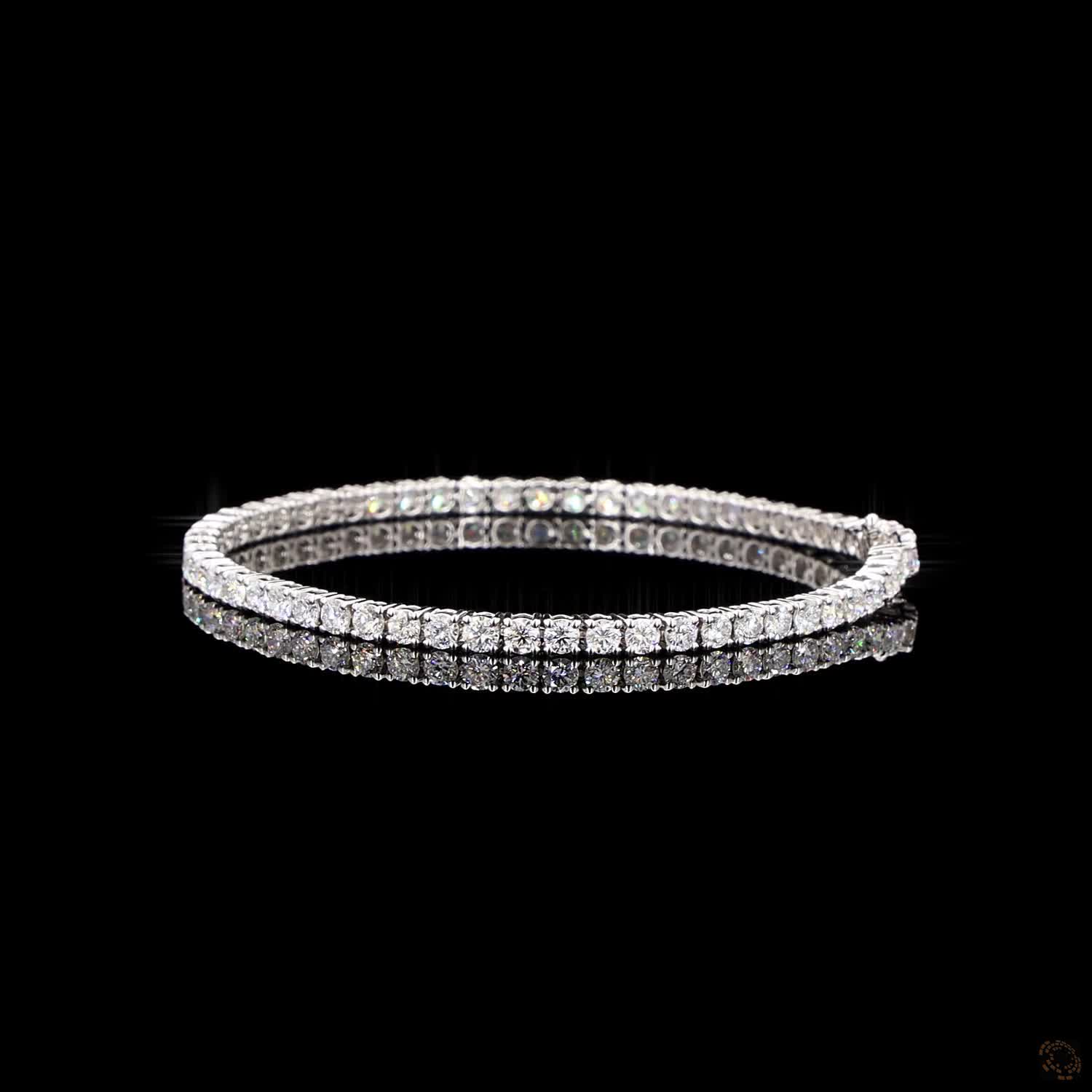 Aurelia Royale White Gold Classic Diamond Bracelet with Labgrown Diamond Accents