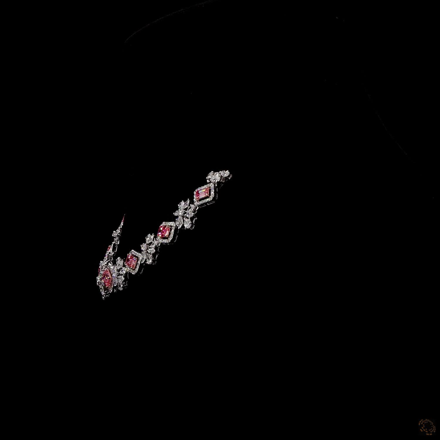 Aurelia Royale White Gold Floral Necklace with Labgrown Diamond Accents