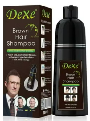 DEXE SHAMPOO HAIR COLOUR BOTTLE BROWN 400ML